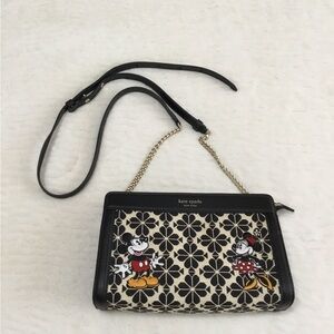 Kate Spade X Disney 100 Mickey & Minnie Jacquard Crossbody Handbag